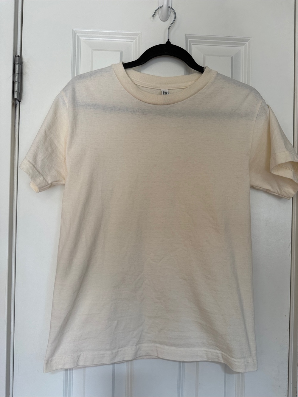 American Apparel Cream Heavy Weight 100% cotton Crew Tee
